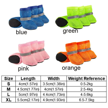 Anti-Slip Pet Shoes – Breathable Boots for Dogs & Cats